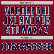 Custom Crimson Navy-White Authentic Baseball Jersey