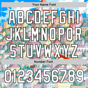 Custom Electric Blue White-Black 3D Syntetyc Red Bird And City Authentic Baseball Jersey