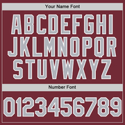 Custom Burgundy Gray-White Line Authentic Baseball Jersey