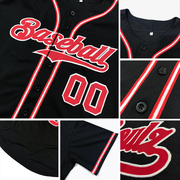 Custom Black Royal-Orange Authentic Baseball Jersey