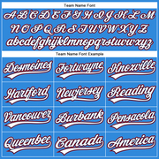 Custom Electric Blue White Red-Navy Authentic Baseball Jersey