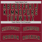 Custom Crimson Black-City Cream Baseball Jersey