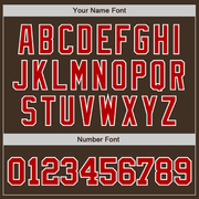 Custom Brown Red-White Authentic Baseball Jersey