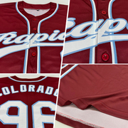 Custom Burgundy White-Light Blue Authentic Baseball Jersey