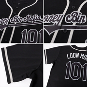 Custom Black Black-Gray Authentic Baseball Jersey