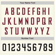 Custom Cream Black-Crimson Authentic Baseball Jersey