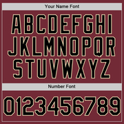 Custom Burgundy Black-Cream Line Authentic Baseball Jersey