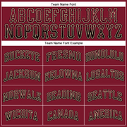 Custom Crimson Black-Cream Authentic Drift Fashion Baseball Jersey