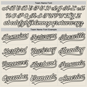 Custom Cream Cream-Black Authentic Baseball Jersey