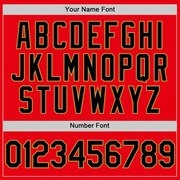 Custom Fire Red Black-Old Gold Authentic Baseball Jersey