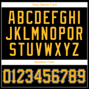 Custom Black Gold-White Authentic Baseball Jersey