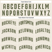 Custom Cream Olive Authentic Baseball Jersey