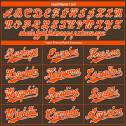 Custom Brown Orange-White Authentic Baseball Jersey