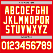 Custom Fire Red White-Yellow Authentic Baseball Jersey