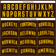Custom Brown Gold Authentic Baseball Jersey