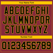 Custom Crimson Black-Gold Authentic Baseball Jersey