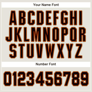 Custom Cream Black-Orange Baseball Jersey