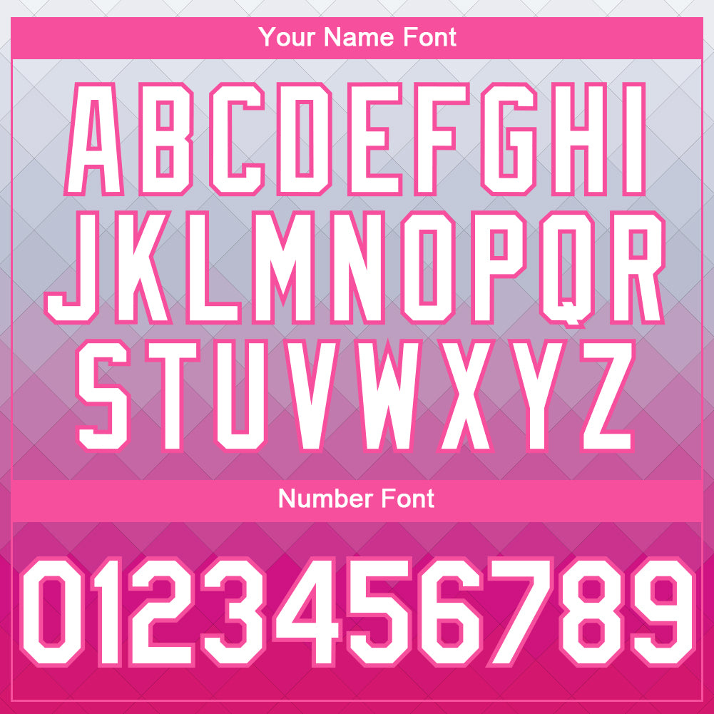 Custom Gray White-Pink 3D Pattern Design Gradient Square Shape Authentic Baseball Jersey