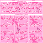 Custom Pink White 3D Pink Ribbon Breast Cancer Awareness Month Women Health Care Support Authentic Baseball Jersey