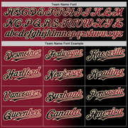 Custom Black Crimson-City Cream Authentic Gradient Fashion Baseball Jersey