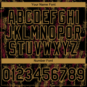 Custom Black Old Gold 3D American Flag Skull Patriotic Authentic Baseball Jersey