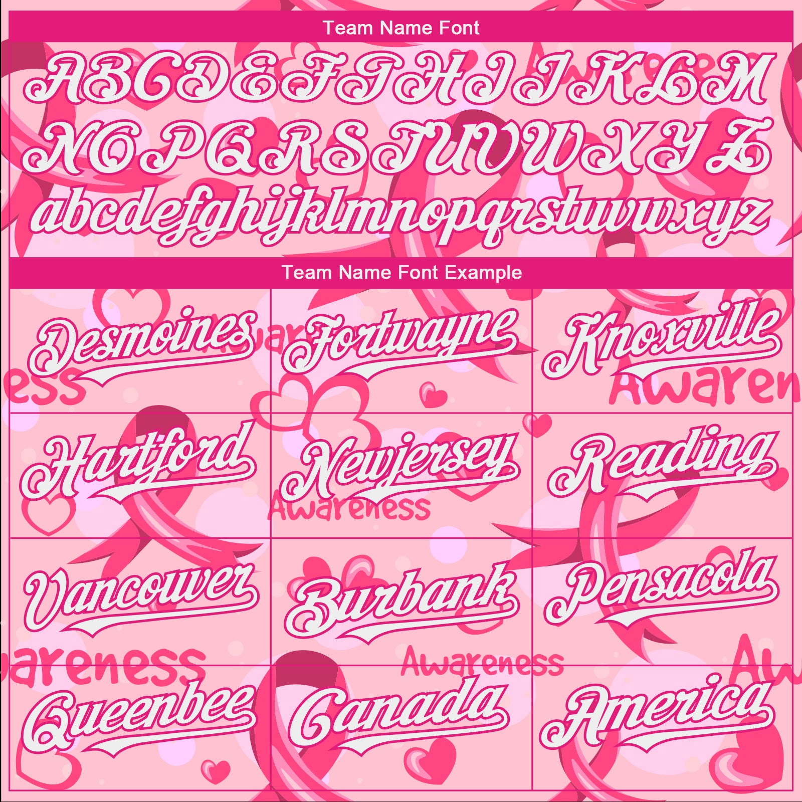 Custom Pink White-Hot Pink 3D Pink Ribbon Breast Cancer Awareness Month Women Health Care Support Authentic Baseball Jersey