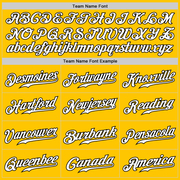 Custom Yellow White-Black Authentic Fade Fashion Baseball Jersey