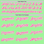 Custom Pea Green Pink-White 3D Pattern Design Gradient Style Twinkle Star Authentic Baseball Jersey