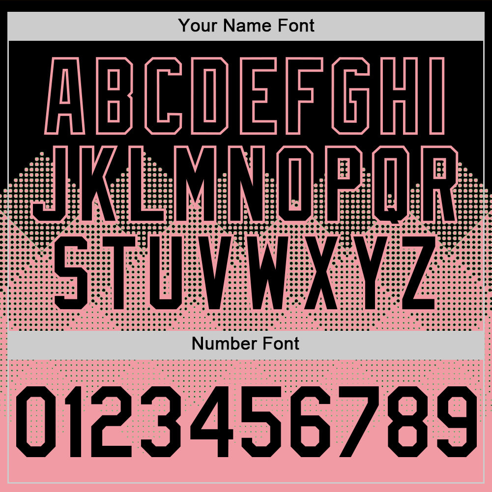 Custom Black Medium Pink 3D Pattern Design Gradient Square Shapes Authentic Baseball Jersey