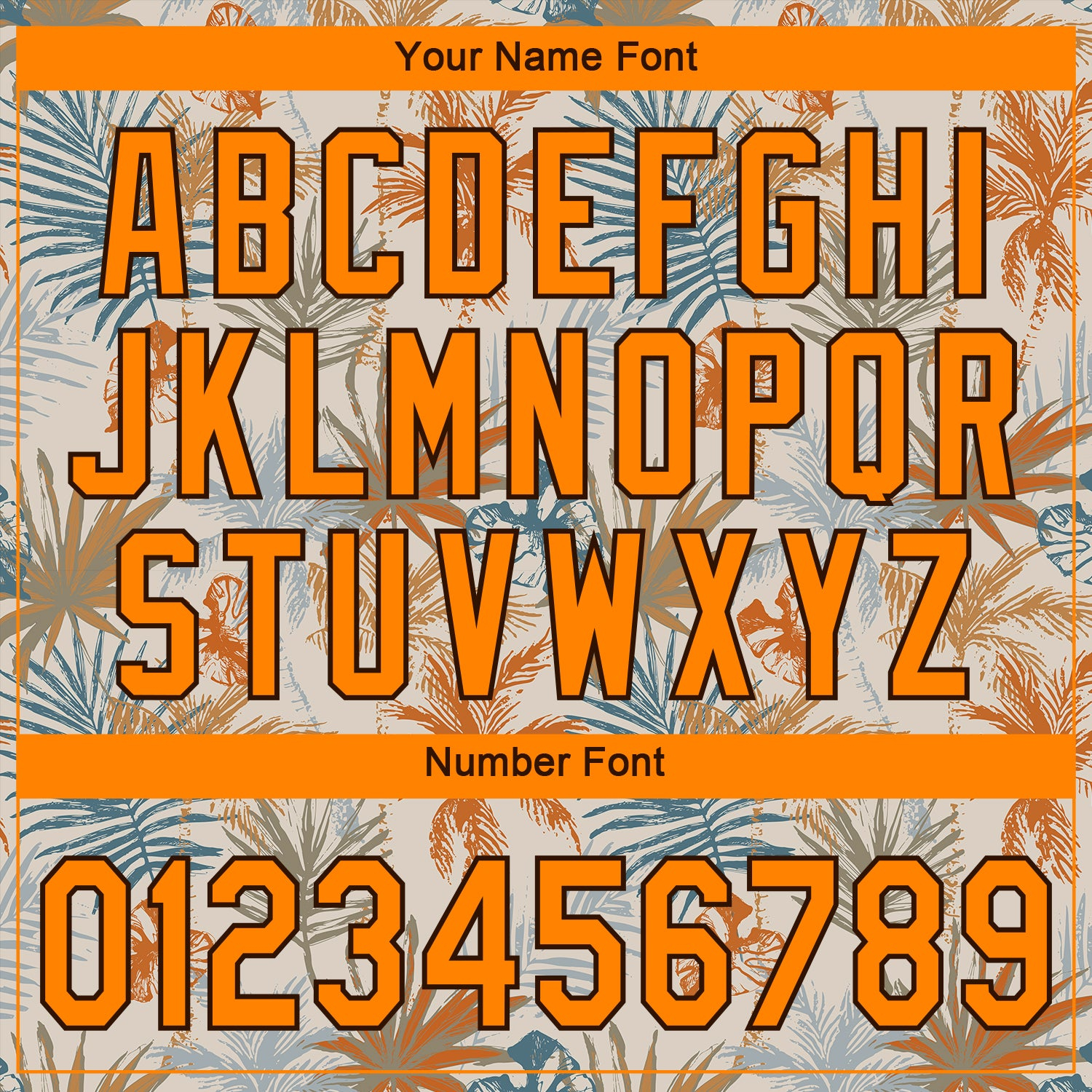 Custom Cream Bay Orange-Brown 3D Pattern Design Hawaii Palm Leaves Authentic Baseball Jersey