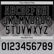 Custom Black Gray 3D Pattern Design Gradient Square Shapes Authentic Baseball Jersey