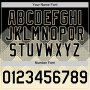 Custom Black Cream 3D Pattern Design Gradient Square Shapes Authentic Baseball Jersey