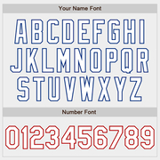 Custom White White Royal-Red Authentic Fade Fashion Baseball Jersey