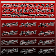 Custom Red Black-White Authentic Fade Fashion Baseball Jersey