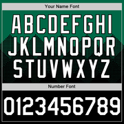 Custom Kelly Green White-Black 3D Pattern Design Gradient Square Shapes Authentic Baseball Jersey