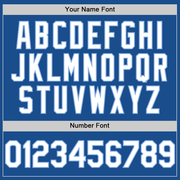 Custom Blue White-Light Blue Mesh Authentic Throwback Baseball Jersey