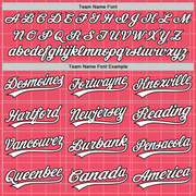 Custom Neon Pink White-Black 3D Love Heart Valentine's Day Authentic Baseball Jersey