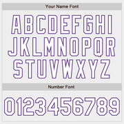 Custom White White-Purple Authentic Fade Fashion Baseball Jersey