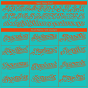 Custom Aqua Orange 3D Miami City Edition Fade Fashion Authentic Baseball Jersey