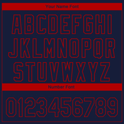 Custom Navy Navy-Red 3D Los Angeles City Edition Fade Fashion Authentic Baseball Jersey