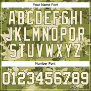 Custom Camo Cream-Olive 3D Skull Fashion Authentic Baseball Jersey