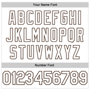 Custom White Brown 3D Pattern Design Beer Festival Authentic Baseball Jersey