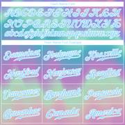 Custom Tie Dye Light Blue-White 3D Authentic Baseball Jersey