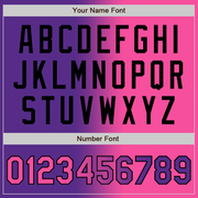 Custom Purple Pink-Black Authentic Gradient Fashion Baseball Jersey