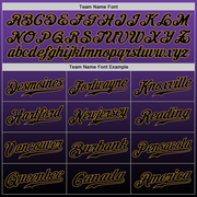 Custom Purple Black-Old Gold Authentic Fade Fashion Baseball Jersey
