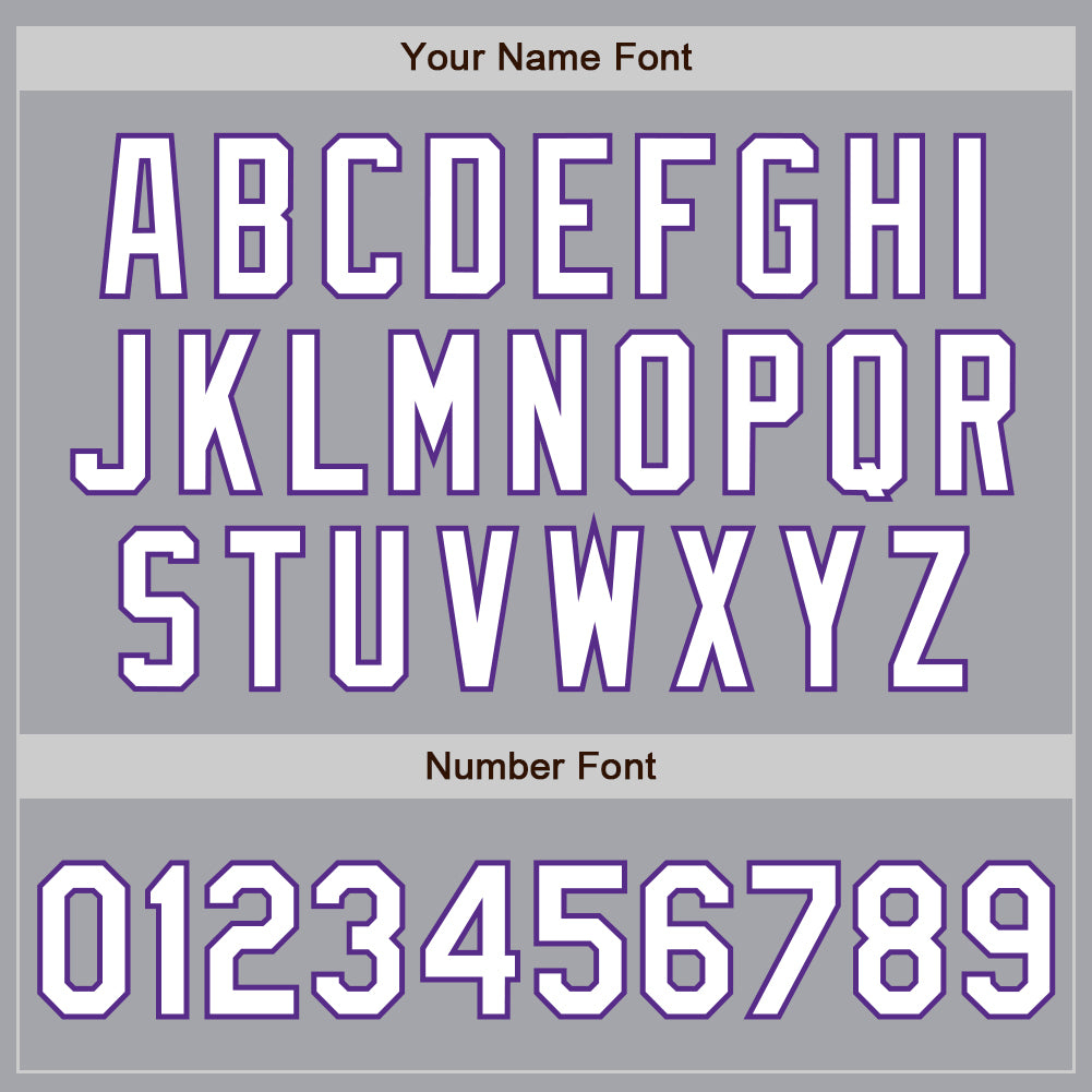 Custom Gray White-Purple Authentic Fade Fashion Baseball Jersey