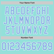 Custom Ice Blue Light Blue-White Authentic Baseball Jersey