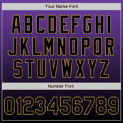 Custom Purple Black-Old Gold Authentic Fade Fashion Baseball Jersey