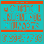 Custom Aqua Orange 3D Miami City Edition Fade Fashion Authentic Baseball Jersey