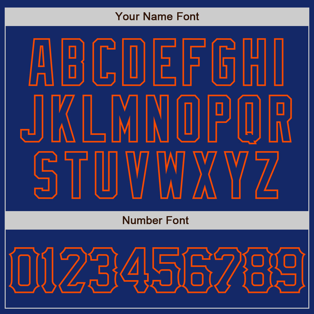 Custom Royal Orange 3D Pattern Design Abstract Splatter Grunge Art Authentic Baseball Jersey